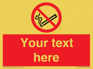 Custom No E-cigarettes / Vaping Sign